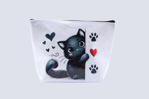 Válassz engem cipzáras  kozmetikai táska  Cica  21*15*7/1 cm