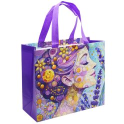 Lila nő közepes - bevásárlótáska 35*30 cm